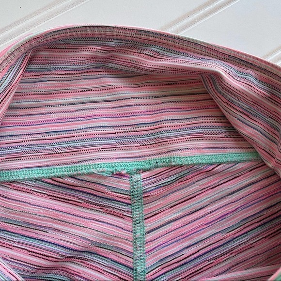 Lululemon Leggings Wunder Under Luxtreme  Cyber Stripe Pink Menthol Size 4 rare - Picture 9 of 13